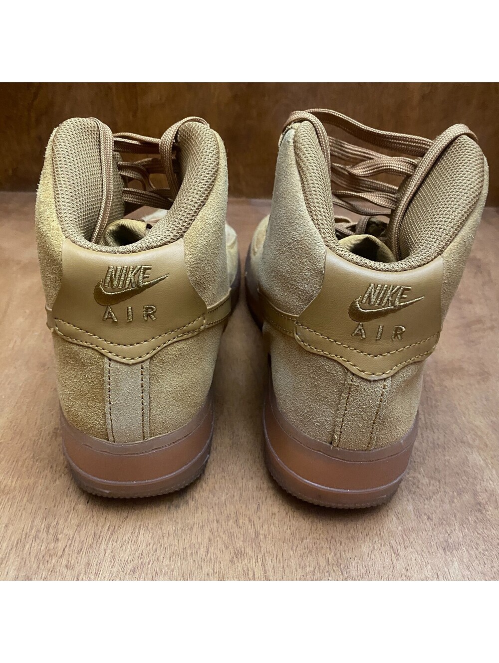 Nike Air Force 1 High LV8 Shoes Youth Sz 6.5 Y Wheat Tan Suede Gum CK0262-700 - Picture 5 of 15